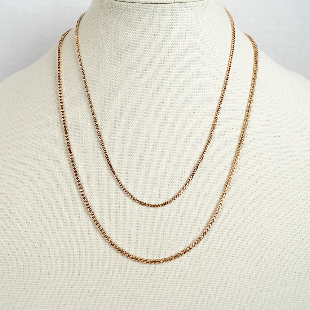 The Layer: Long Gold Box Chain Necklace - Portier Jewelry The Layer: Long Gold Box Chain Necklace - Image 4