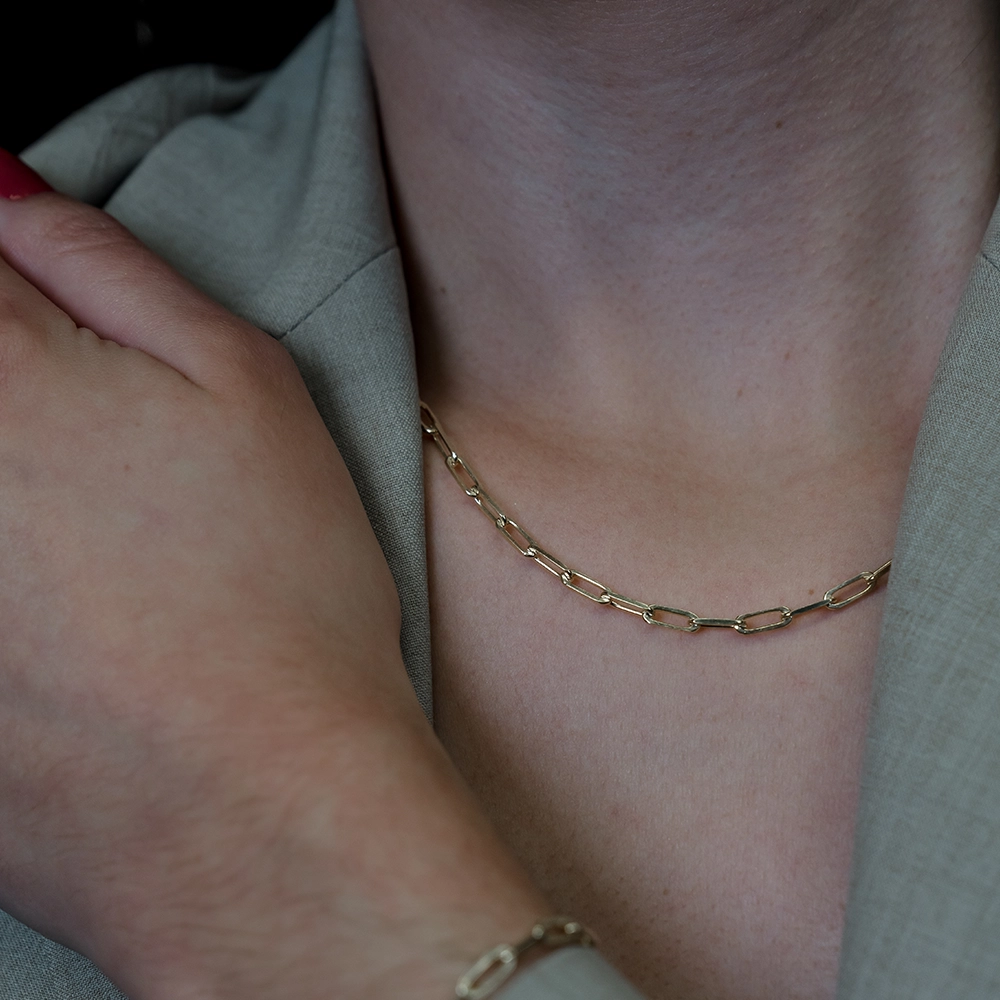 The Link: Gold Paperclip Necklace - Portier Jewelry The Link: Gold Paperclip Necklace - Image 4