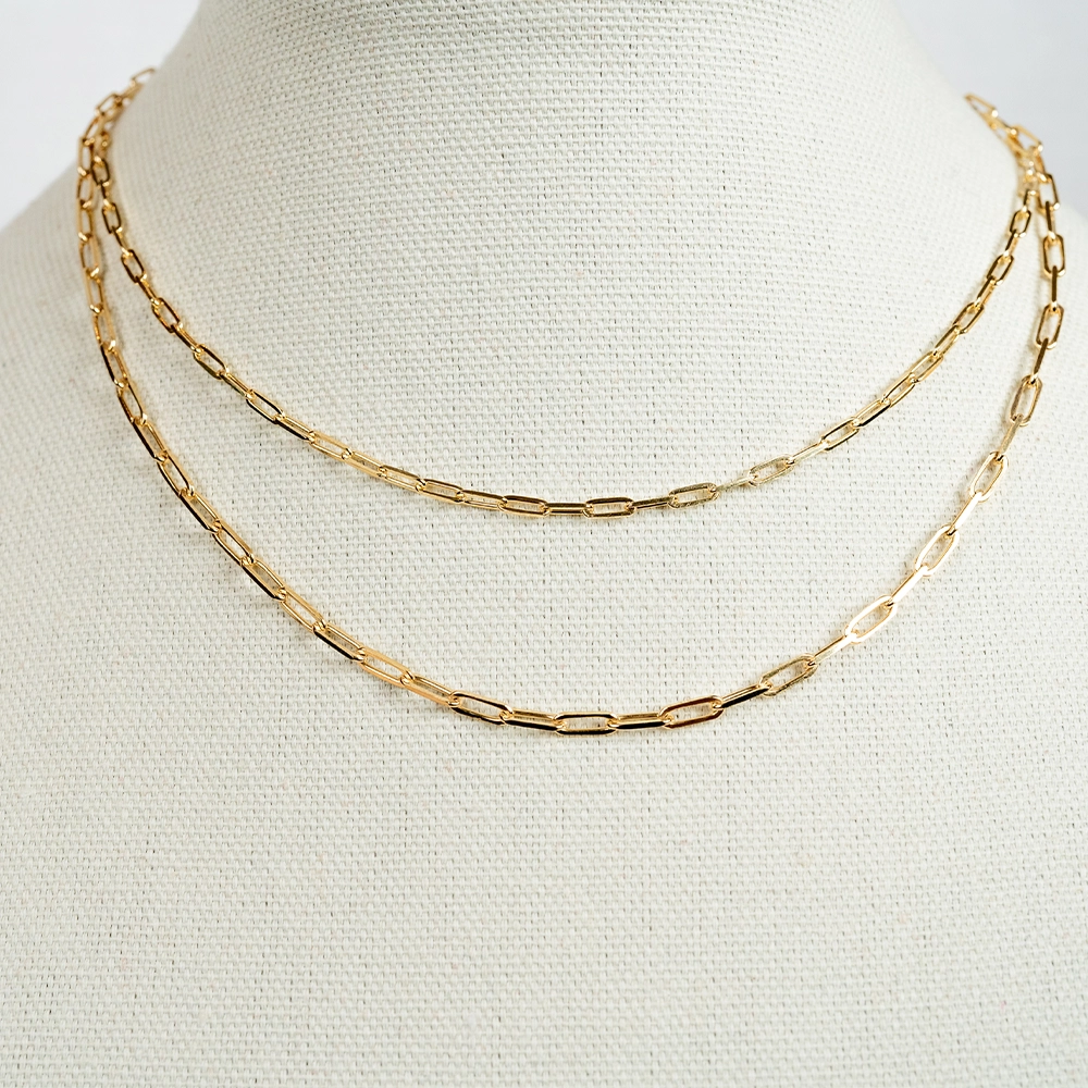 The Link: Gold Paperclip Necklace - Portier Jewelry The Link: Gold Paperclip Necklace - Image 3