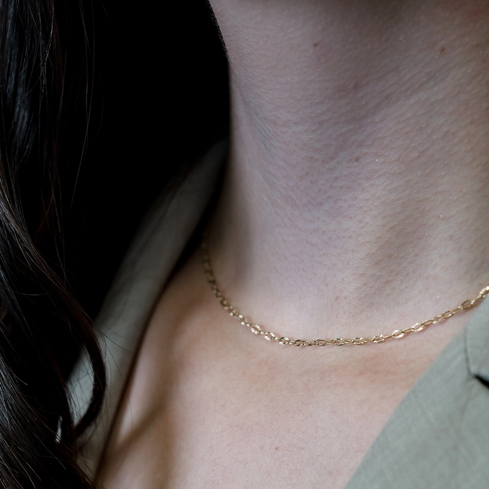 Grace: Gold Oval Link Chain - Portier Jewelry Grace: Gold Oval Link Chain - Image 4