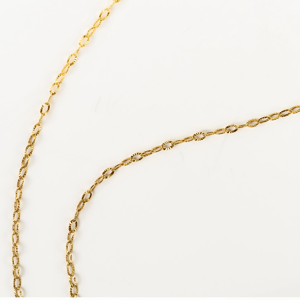 Grace: Gold Oval Link Chain - Portier Jewelry Grace: Gold Oval Link Chain - Image 3