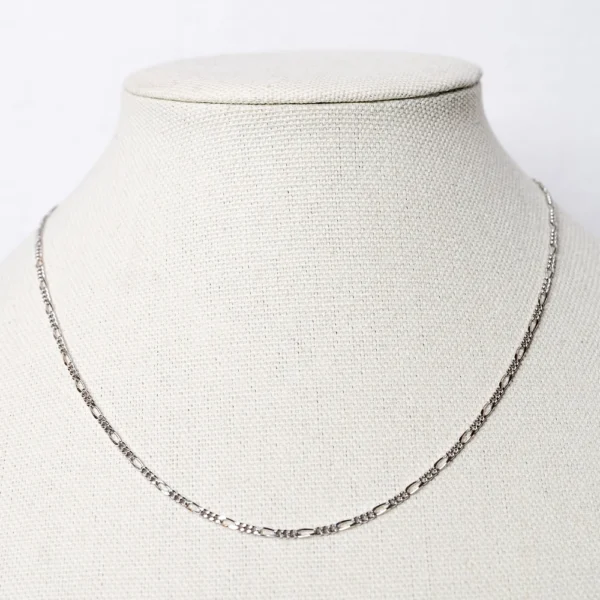 Silver Style: Silver Figaro Chain Necklace