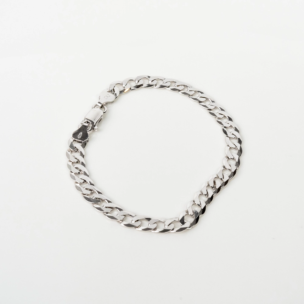 Cool: Men's Silver Cuban Link Bracelet - Portier Jewelry Cool: Men's Silver Cuban Link Bracelet