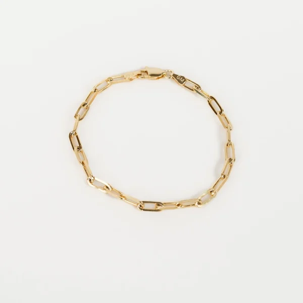 The Link II: Gold Paperclip Bracelet
