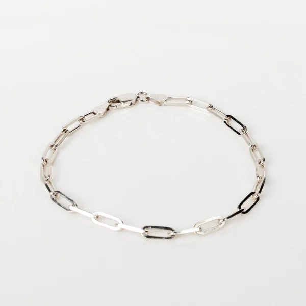 Silver Link II: Silver Paperclip Bracelet