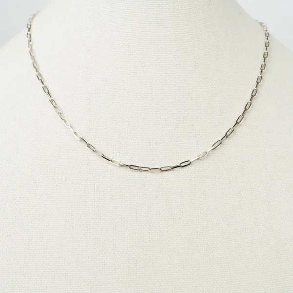 Silver Link: Silver Paperclip Necklace
