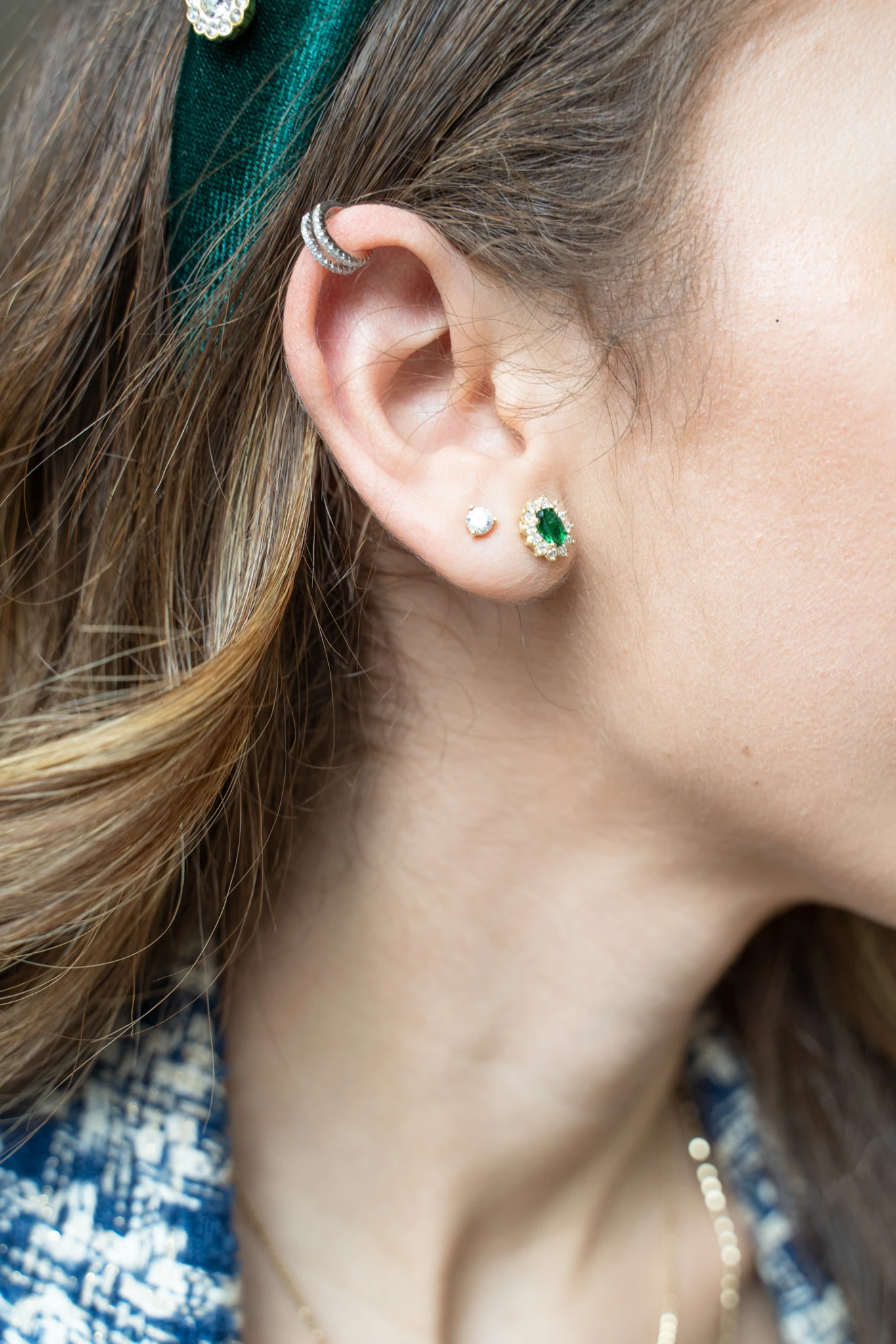 Victoria: 10k Gold Oval Earrings - Portier Jewelry Victoria: 10k Gold Oval Earrings - Image 4