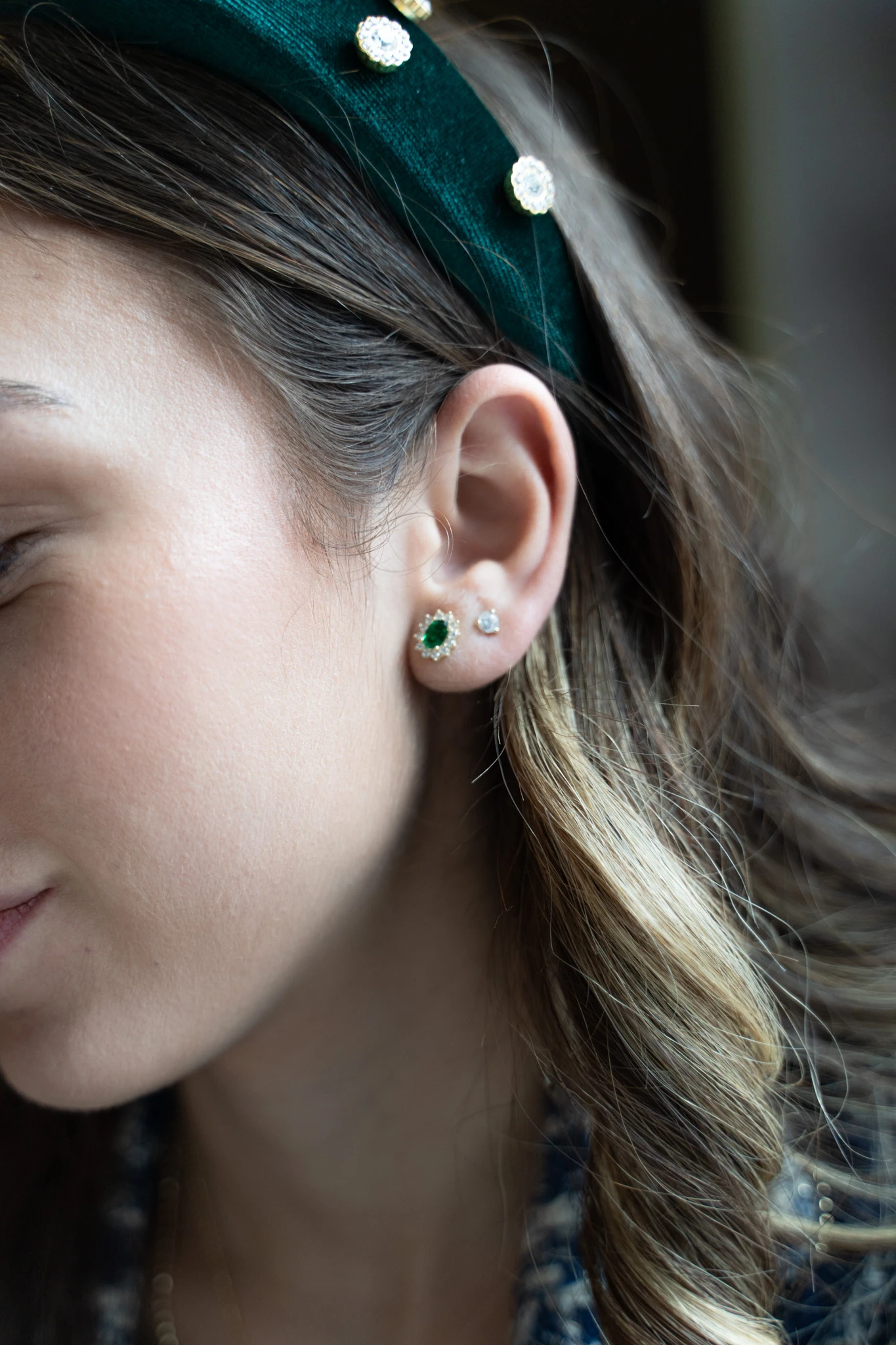 Victoria: 10k Gold Oval Earrings - Portier Jewelry Victoria: 10k Gold Oval Earrings - Image 5