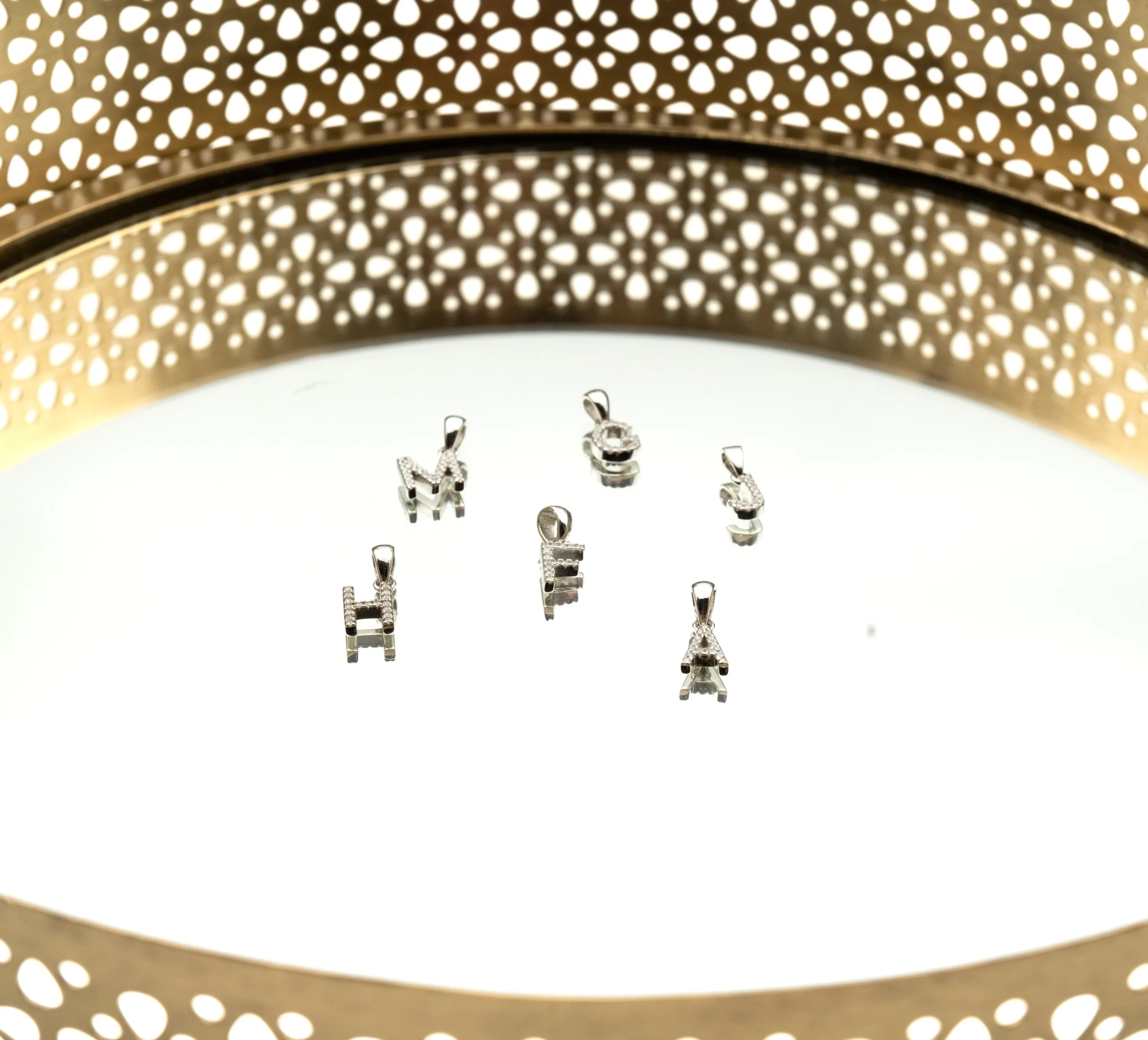 The Letters II: Silver Cubic Zirconia Letter Pendant and Chain - Portier Jewelry The Letters II: Silver Cubic Zirconia Letter Pendant and Chain - Image 2