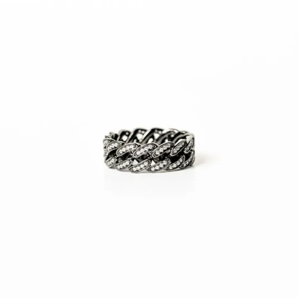 The Smart: Men's Black Cuban Link Ring