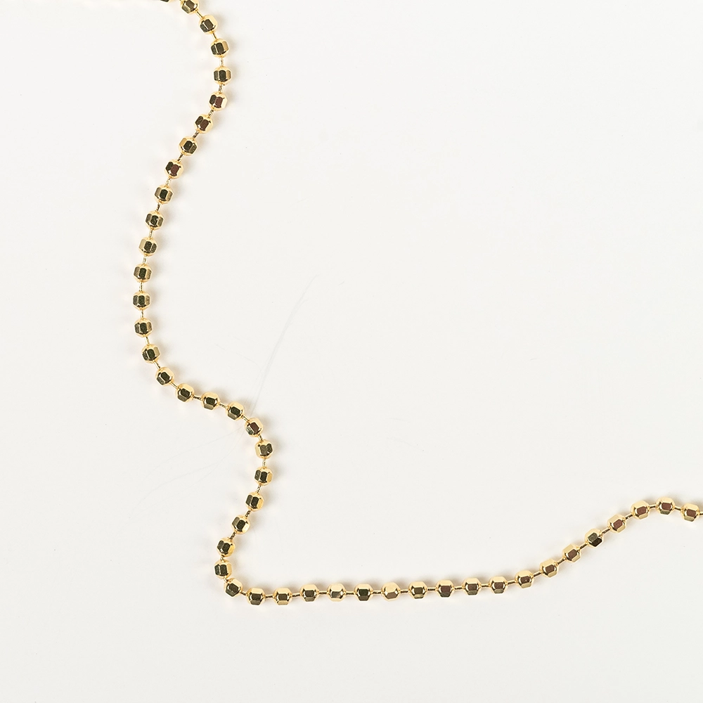 The Constellation: Gold Ball Chain Necklace - Portier Jewelry The Constellation: Gold Ball Chain Necklace - Image 4