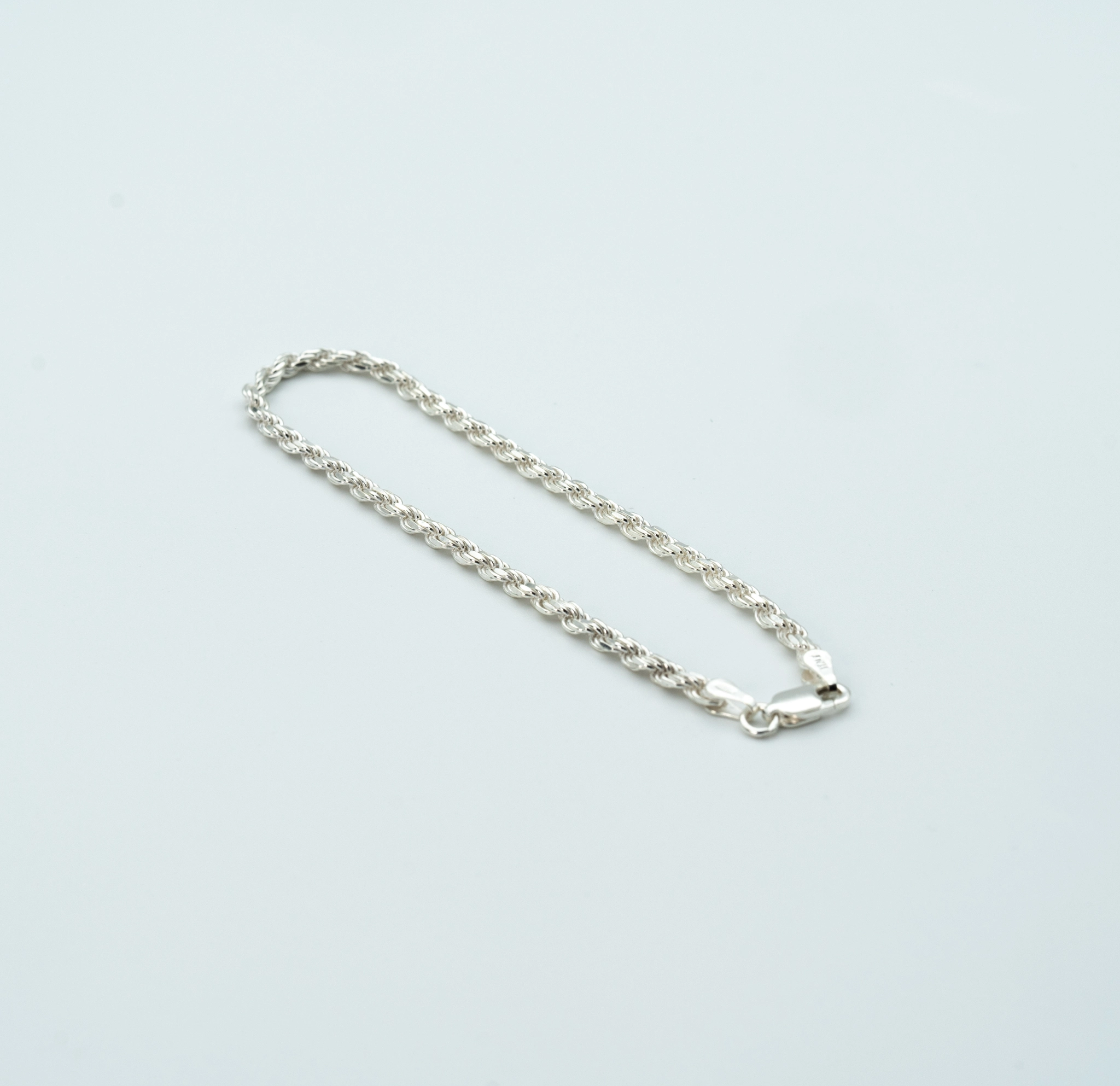 The Silver Rope: Men's Sterling Silver Rope Chain Bracelet - Portier Jewelry The Silver Rope: Men's Sterling Silver Rope Chain Bracelet - Image 2