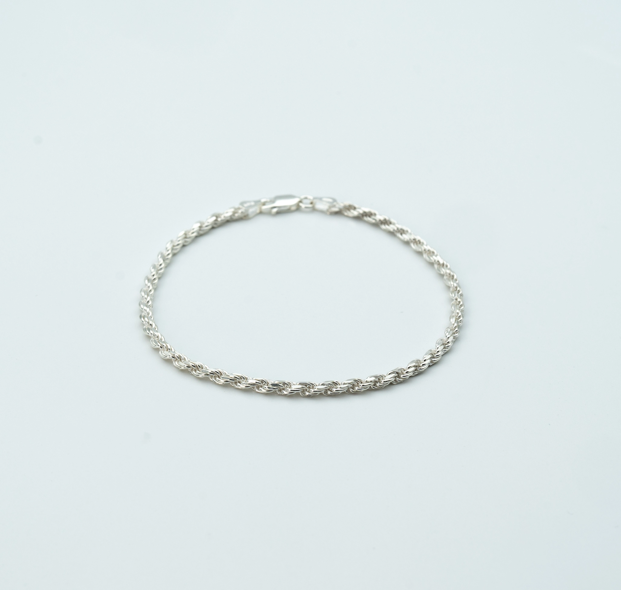 The Silver Rope: Men's Sterling Silver Rope Chain Bracelet - Portier Jewelry The Silver Rope: Men's Sterling Silver Rope Chain Bracelet