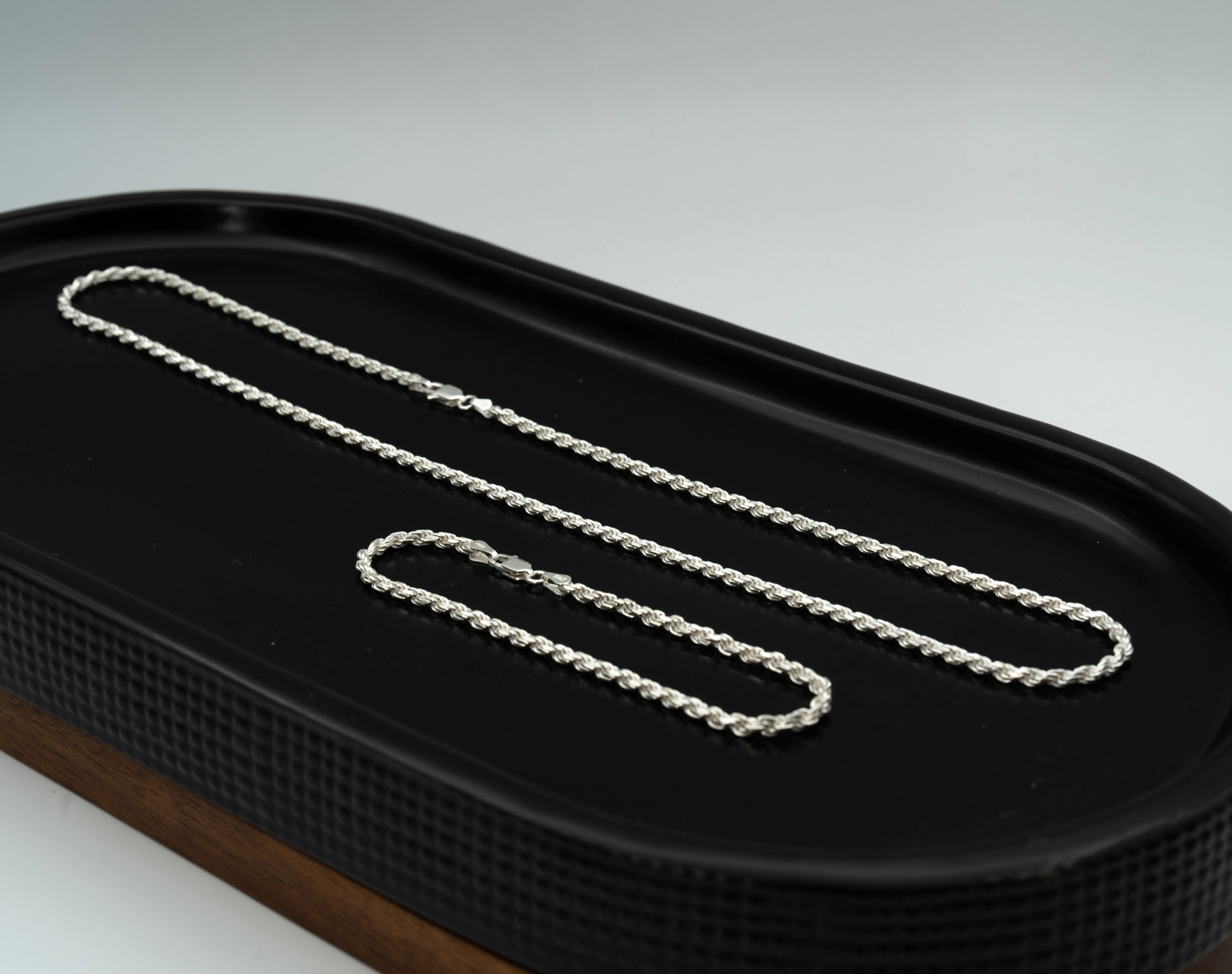 The Silver Rope II: Men's Sterling Silver Rope Chain Necklace - Portier Jewelry The Silver Rope II: Men's Sterling Silver Rope Chain Necklace - Image 4