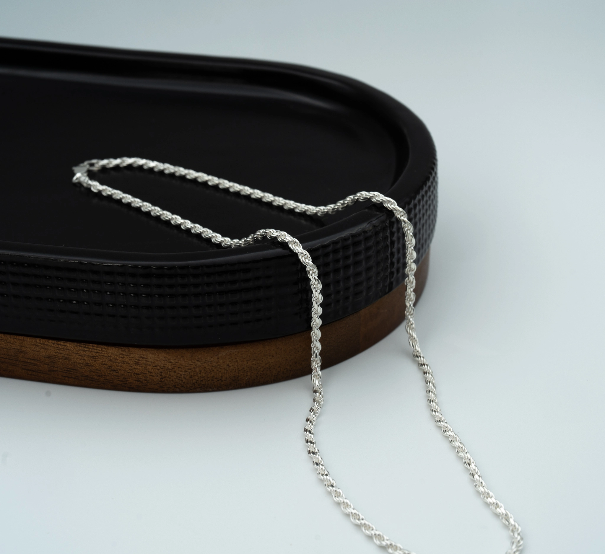 The Silver Rope II: Men's Sterling Silver Rope Chain Necklace - Portier Jewelry The Silver Rope II: Men's Sterling Silver Rope Chain Necklace - Image 3